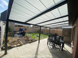 Terrasoverkapping 11,06 x 2,5m - Daktype: Glas - Veranda XL