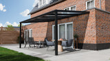Terrasoverkapping 5,06 x 4m - Kleur: Zwart (Ral 9005) - Daktype: Helder Polycarbonaat