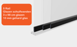 Glazen schuifwanden 3 Rail - Inbouwhoogte: 235cm - zwart (RAL 9005) - Veranda XL