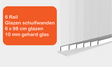 Glazen schuifwanden 6 Rail - Inbouwhoogte: 235cm - Wit (RAL 9010) - Veranda XL